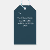 雪のクリスマスツリーとメリークリスマス ギフトタグ (裏面)