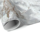 雪のクリスマスツリーのシーンラッピング紙 ラッピングペーパー (ロールコーナー)