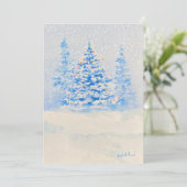 雪のクリスマスツリーの招待状 招待状 (スタンド正面)