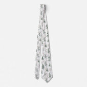 雪のクリスマスツリーパターン ネクタイ (裏面)