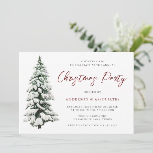 雪のクリスマスツリーフェスティバルクリスマスパーティー 招待状 (スタンド正面)
