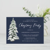 雪のクリスマスツリーフェスティバルブルークリスマスパーティー 招待状 (スタンド正面)