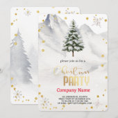 雪のクリスマスツリー 、 ダイヤモンドと雪の結晶 招待状 (正面/裏面)