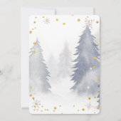 雪のクリスマスツリー 、 ダイヤモンドと雪の結晶 招待状 (裏面)