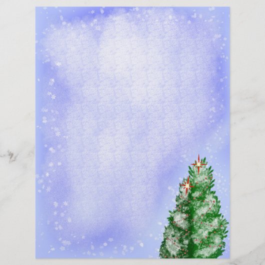 雪のクリスマスツリー レターヘッド (正面)