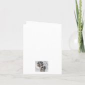 雪のクリスマスデコレーションで犬のポープリント。 カード (裏面)