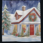 雪のクリスマスハウス冬絵画の水彩 シャワーカーテン<br><div class="desc">雪のクリスマスハウス冬の水絵画色Zazzleまたはそのパートナーによって印刷され、出荷。</div>