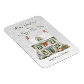 雪のクリスマスハウス マグネット (右側)