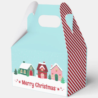 雪のクリスマスビレッジお菓子ボックス フェイバーボックス