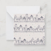 雪のクリスマスビレッジぬりえ帳 ノートカード (裏面)