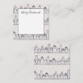 雪のクリスマスビレッジぬりえ帳 ノートカード (正面/裏面)