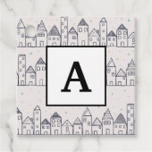 雪のクリスマスビレッジぬりえ フェイバータグ (正面)