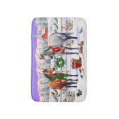 雪のクリスマスファームのベイ&ドリングリージョーズ バスマット (正面縦)