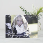 雪のクリスマスフォトカスタムカード シーズンカード (スタンド正面)