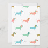 雪のクリスマスフォトカードを介してダックスシュント シーズンカード (裏面)