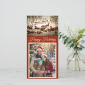 雪のクリスマスフォトカード シーズンカード (スタンド正面)