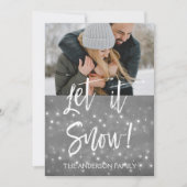 雪のクリスマスフォトカード シーズンカード (正面)