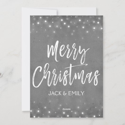 雪のクリスマスフォトカード シーズンカード (裏面)