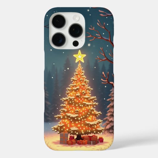 雪のクリスマスフォレストイラストレーション Case-Mate iPhoneケース (裏面)