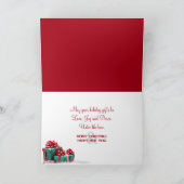 雪のクリスマスプレゼント シーズンカード (内部)