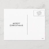 雪のクリスマスホリデーを通してかわいいダックスシュント シーズンポストカード (裏面)