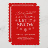 雪のクリスマスホリデーオープンハウス 招待状 (正面/裏面)