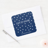 雪のクリスマスホリデーステッカー スクエアシール (封筒)