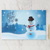 雪のクリスマスホリデーパーティープレイスマット ペーパーパッド (インサイチュ)