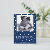 雪のクリスマスホリデー写真はがき シーズンポストカード (スタンド正面)