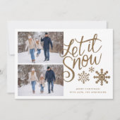 雪のクリスマスホリデー2フォトカード シーズンカード (正面)