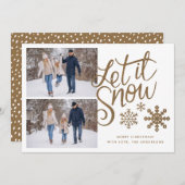 雪のクリスマスホリデー2フォトカード シーズンカード (正面/裏面)