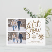 雪のクリスマスホリデー2フォトカード シーズンカード (スタンド正面)