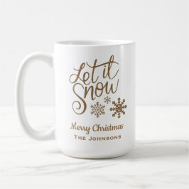 雪のクリスマスホリデー コーヒーマグカップ