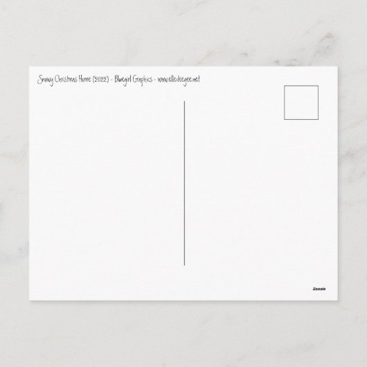 雪のクリスマスホーム シーズンポストカード (裏面)
