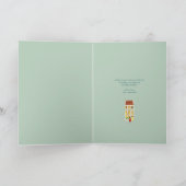 雪のクリスマスホールの例示的なロンドンの都市 シーズンカード (内部)