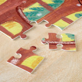 雪のクリスマスホールの例示的なロンドンの都市 ジグソーパズル (側面)