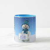 雪のクリスマスマグカップ マグカップ (中央)