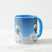 雪のクリスマスマグカップ マグカップ (正面右)
