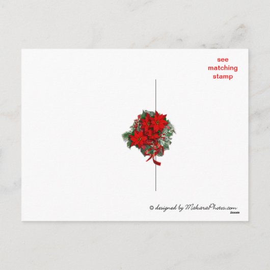 雪のクリスマスメールボックス – パーソナライズ シーズンポストカード (裏面)