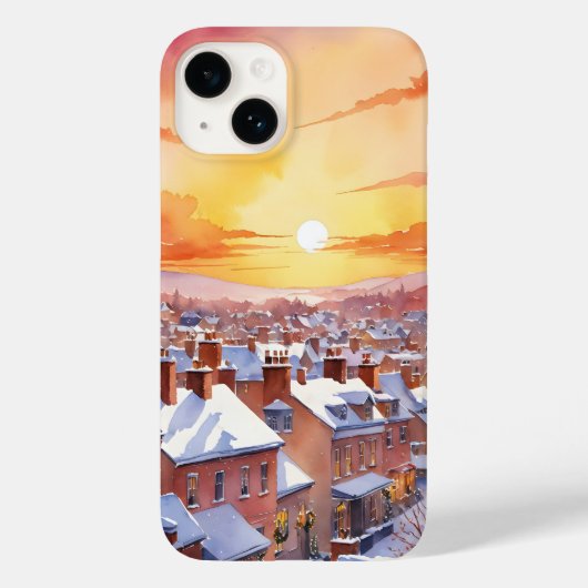 雪のクリスマスモーニングサンライズ Case-Mate iPhoneケース (裏面)