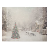 雪のクリスマスモーニングメモ帳 ノートパッド (正面)