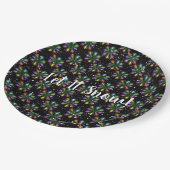 雪のクリスマスライトを当てる ペーパープレート (アングル)