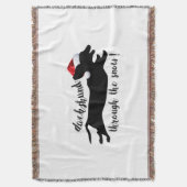 雪のクリスマス休暇を通じてダックスシュント スローブランケット (正面縦)