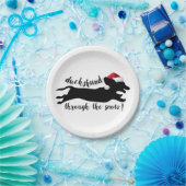 雪のクリスマス休暇を通じてダックスシュント ペーパープレート (パーティー)