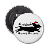 雪のクリスマス休暇を通じてダックスシュント 栓抜き (正面)