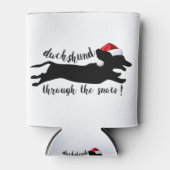 雪のクリスマス休暇を通じてダックスシュント 缶クーラー (正面)