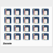 雪のクリスマス北極の標識シール スクエアシール (シート)