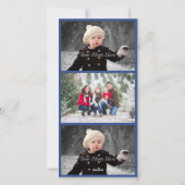 雪のクリスマス教会の写真カード シーズンカード (裏面)