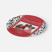 雪のクリスマス静止と贈り物 ペーパープレート (アングル)