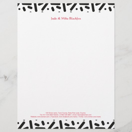 雪のクリスマス静止と贈り物 レターヘッド (正面)